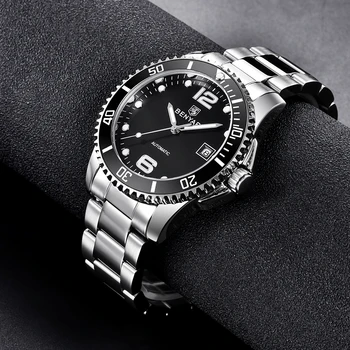 BENYAR 2021 Nové Mechanické Náramkové hodinky z Nerezovej Ocele, Vodotesné Luxusné Hodinky Ležérne Módne Automatické Hodinky pre Mužov reloj