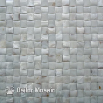 Biela farba prírodná Čínska sladkovodné shell vypuklé bezšvíkové perleť mozaikové dlaždice pre kúpeľňa dekorácie na stenu dlaždice