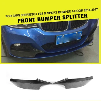 Carbon Fiber / FRP Predný Nárazník Pery Spojler Štiepačky Klapky Winglets pre BMW Radu 3 F34 GT-M-Šport 4-Dverové 2014 - 2017 Cupwings