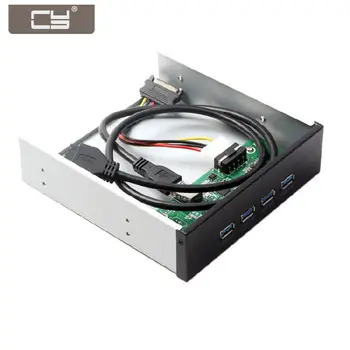 CY NGFF USB 3.0 HUB 4 Porty na Prednom Paneli na základnej Doske 20kolíkový Konektor Kábel pre 5.25