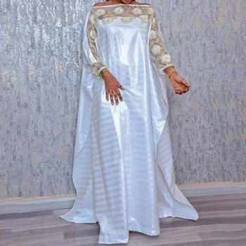 Dubaj Afriky Šaty Pre Ženy, Plus Veľkosť Boubou Nigérijský Oblečenie Ankara Dashiki Dlhé Šaty Vyšívané Kaftan Župan Djellaba