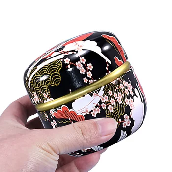 Japonský Štýl Kuchyňa Čaj Box Jar Skladovanie Držiteľa Kornútiky Cukríky Plechovky Teaware Čaj Caddies Cínové Nádoby Úložný Box