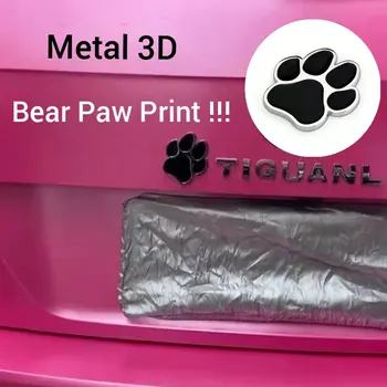 Kovové 3D Medveď Packa Tlač Zábavné, Roztomilé Auto Logo Chvost Nálepku Na Auto Telo Poškriabaniu Nálepky Blatník Okno Nárazníka Styling Príslušenstvo