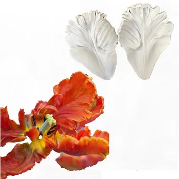 Kvet, Listy 2 ks Pečiva Plesne Tortu Formy Fondant Silikónové Tulipán Petal Čokoláda Silikónové formy