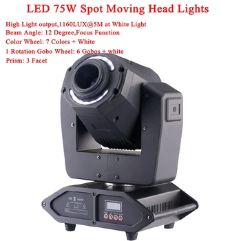 LED 75W Spot Moving Head Light Disco DJ Lampa 14X0.2W RGBW Led Hudba Strany Svetlá Kanály Profesionálne Stage svetelný Efekt