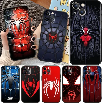 Marvel SpiderMan Avengers Pohode Telefón puzdro Pre Apple iPhone 14 13 12 11 Pro Max Mini XS Max X XR 7 8 Plus 6 Mäkké TPU Kryt Čierny