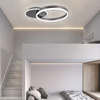 Moderné Kolo LED Stropné svietidlo LED Luster 2 Kruhu Krúžky Stropné Svietidlo pre Obývacia Izba s Inštalačná Príručka