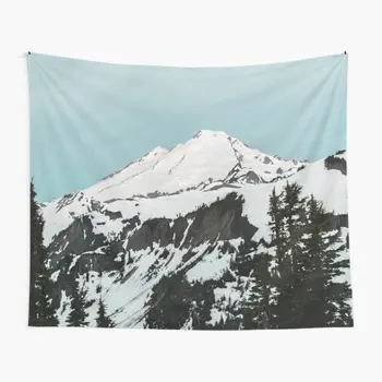 Mount Baker Detská Modrá Pastelovo Rána Gobelín Miestnosti Visí Jogy Krásne Umenie Vytlačené Dekor Deka Dekorácie Prehoz Cez Posteľ