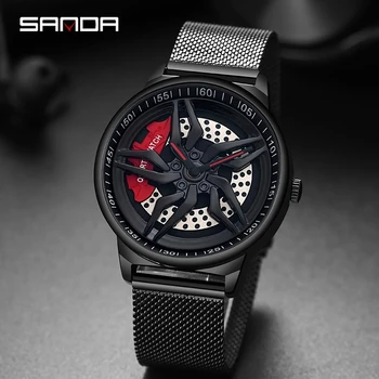 SANDA 2023 Luxusné Pánske Hodinky Top Značky Módneho priemyslu pánske Náramkové hodinky Quartz Hodinky pre Mužov Hodiny Relogio Masculino P1062