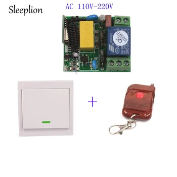 Sleeplion Mini 220V 1CH 1CH 10A Bezdrôtový nástenný Panel Diaľkové Ovládanie Spínač Relé Prijímač Mini Vysielač ON/OFF