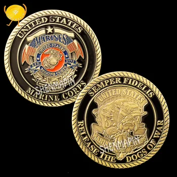 US Marine Corps Pamätné Mince Uvoľnenie Dogs of War Semper Fidelis Výzvou Mince Česť Medaila Mincí, Zberateľských