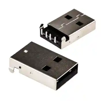 USB Type A Male Pravý Uhol Konektor - Pack 5
