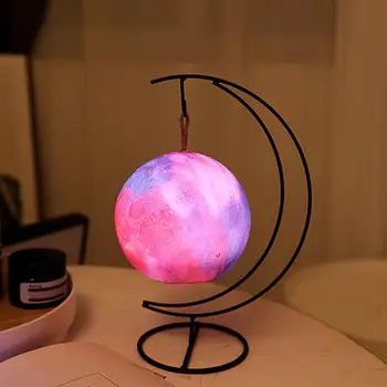 Visí 3d Moon Lampa Farby Posteli Nočné Osvetlenie, Dekoratívne Ozdoby Pre Obývacia Izba Dekor