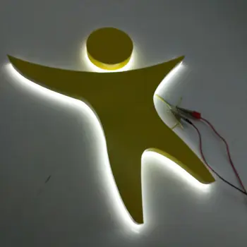 Vonkajšie prispôsobené nehrdzavejúcej ocele obchod hlavu prihlásiť 3D LED logo listov
