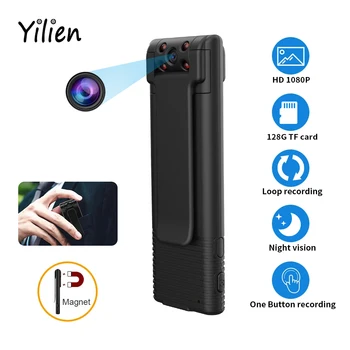 Yilien Mini Kamera HD Digital Micro Kameru Magnetické Telo Fotoaparátu Video Rekordér Detekcia Pohybu Snímku Slučky Záznam Videokamera