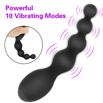 Zadok Plug Silikónový Análny Plug Perličiek Sexuálne Hračky pre Ženy Muž 10 Frekvencia Erotické Análny Školenia Stimulátor Prostaty